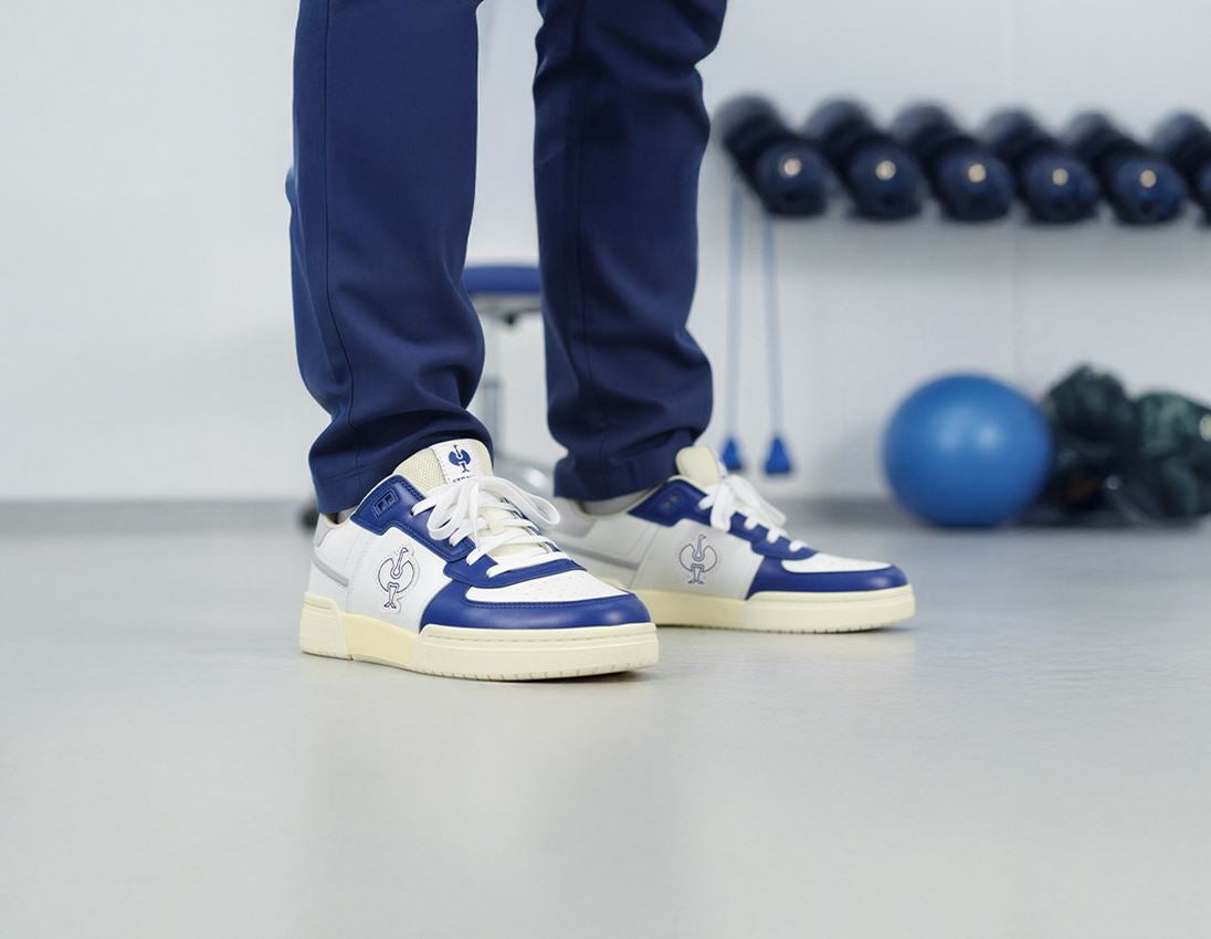 O1: O1 Work shoes e.s. Sumter low + white/royalblue 2