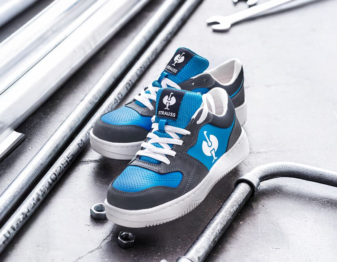 Safety Shoes: S1 Safety shoes e.s. Eindhoven low + gentianblue/neroblue 1