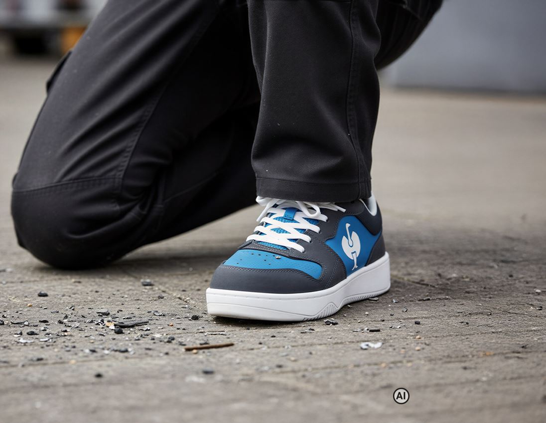 AI-generated / modified - Painters | Decorators | Plasterers: S1 Safety shoes e.s. Eindhoven low + gentianblue/neroblue 2