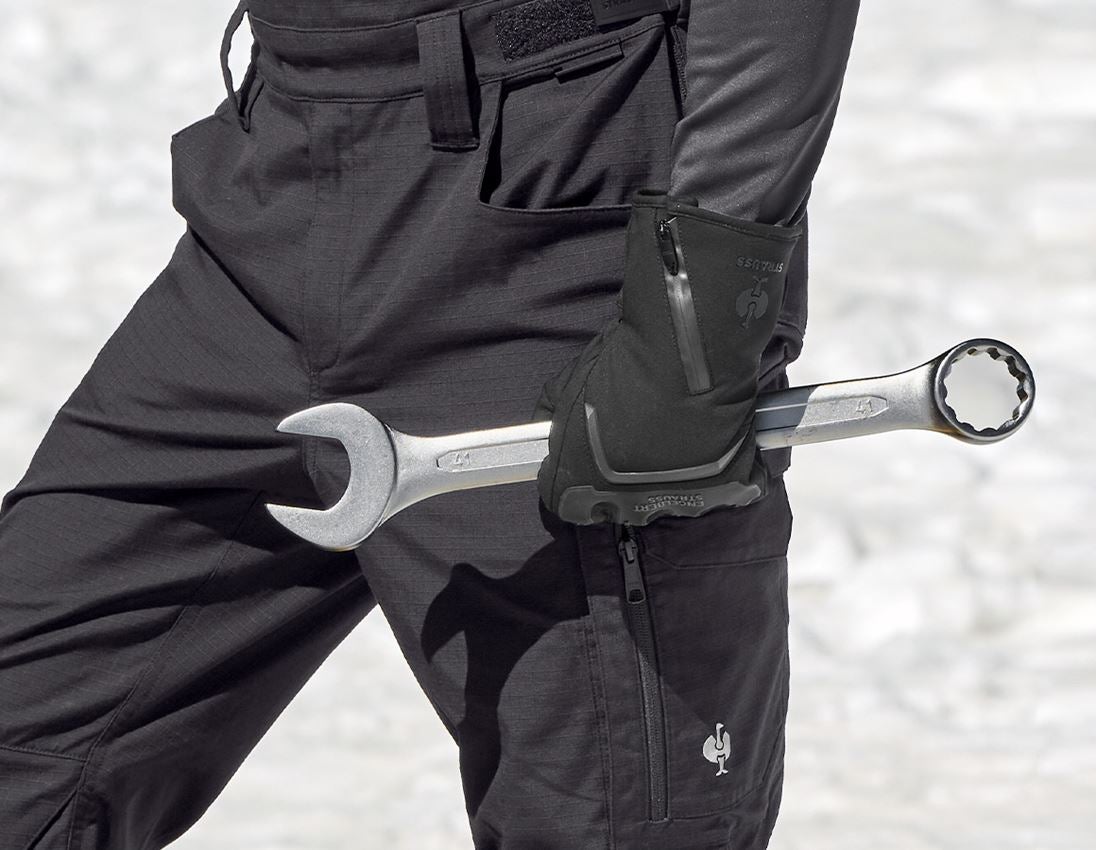 Hybrid: e.s. vinterhandsker Proteus Ice + sort/grå 1