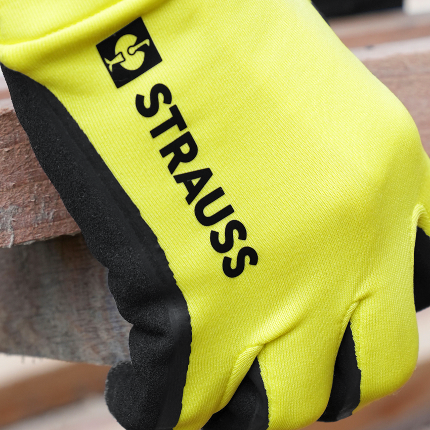 Personal Protection: e.s. Nitrile gloves FIBERTWIN® Senso Grip Winter + acid yellow/black 2