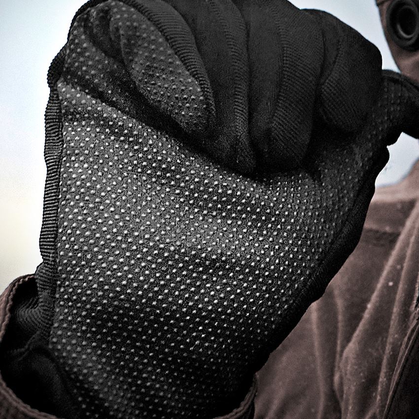 Coated: e.s. Winter gloves Fleece Comfort + black 2