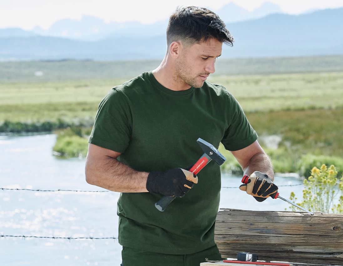 Snedker: e.s. T-Shirt cotton + grøn