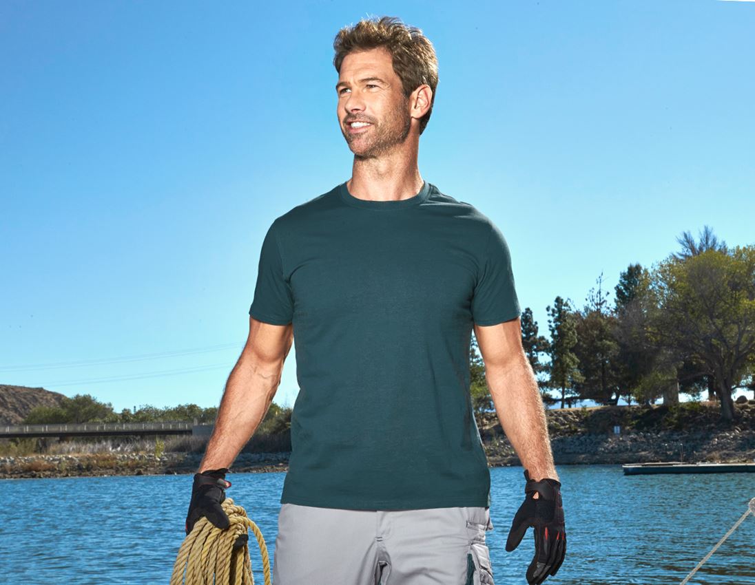 Snedker: e.s. T-Shirt cotton + havblå