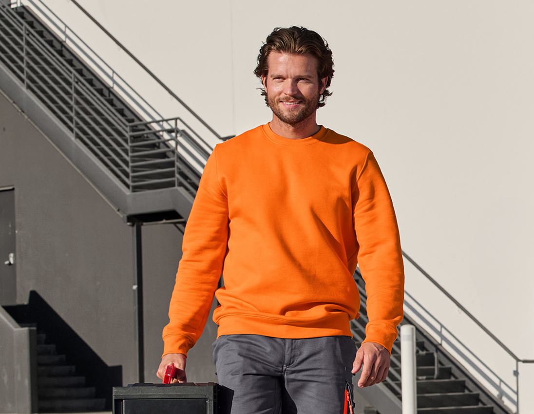 T-Shirts, Pullover & Skjorter: e.s. Sweatshirt poly cotton + orange