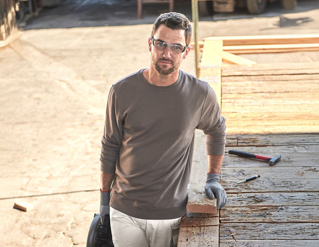 Shirts, Pullover & more: e.s. Sweatshirt poly cotton + pebble