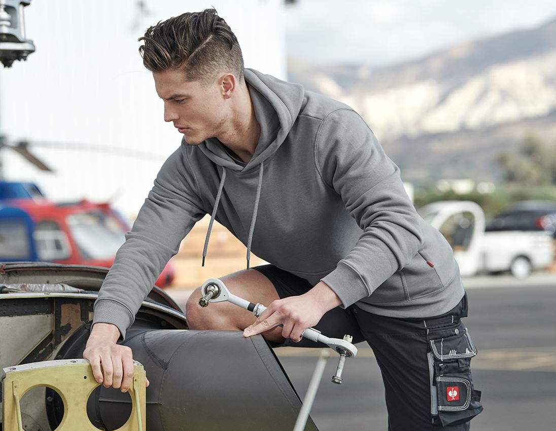 T-Shirts, Pullover & Skjorter: e.s. Hoody-Sweatshirt poly cotton + platin 2