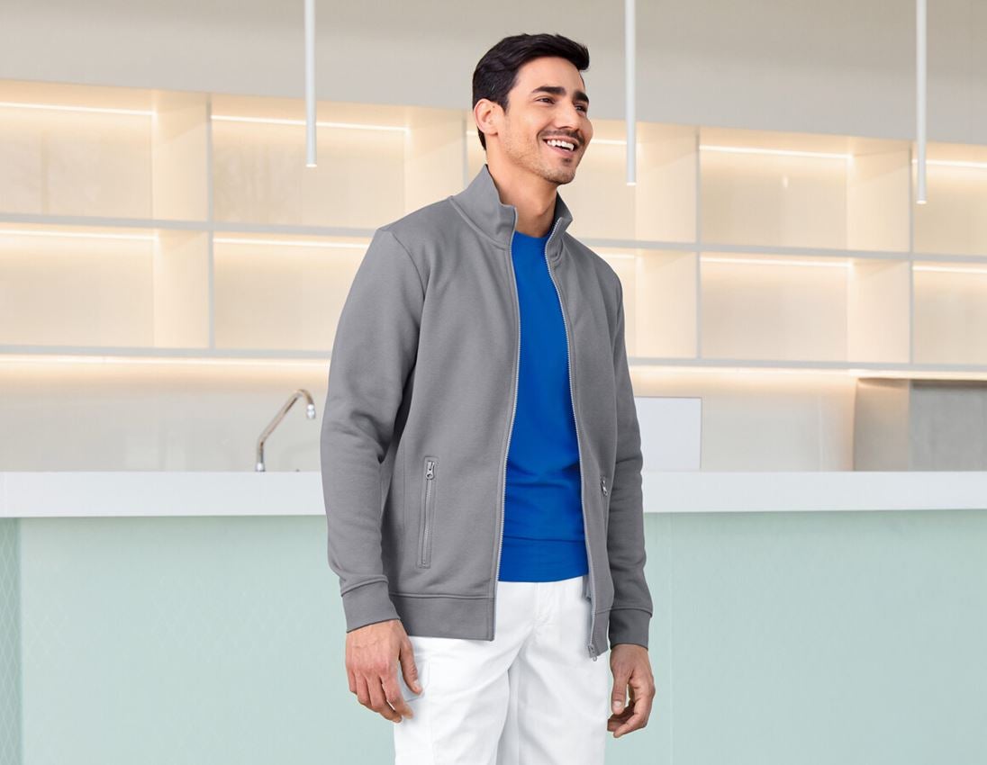 Beklædning: e.s. Sweatjakke poly cotton + platin 1