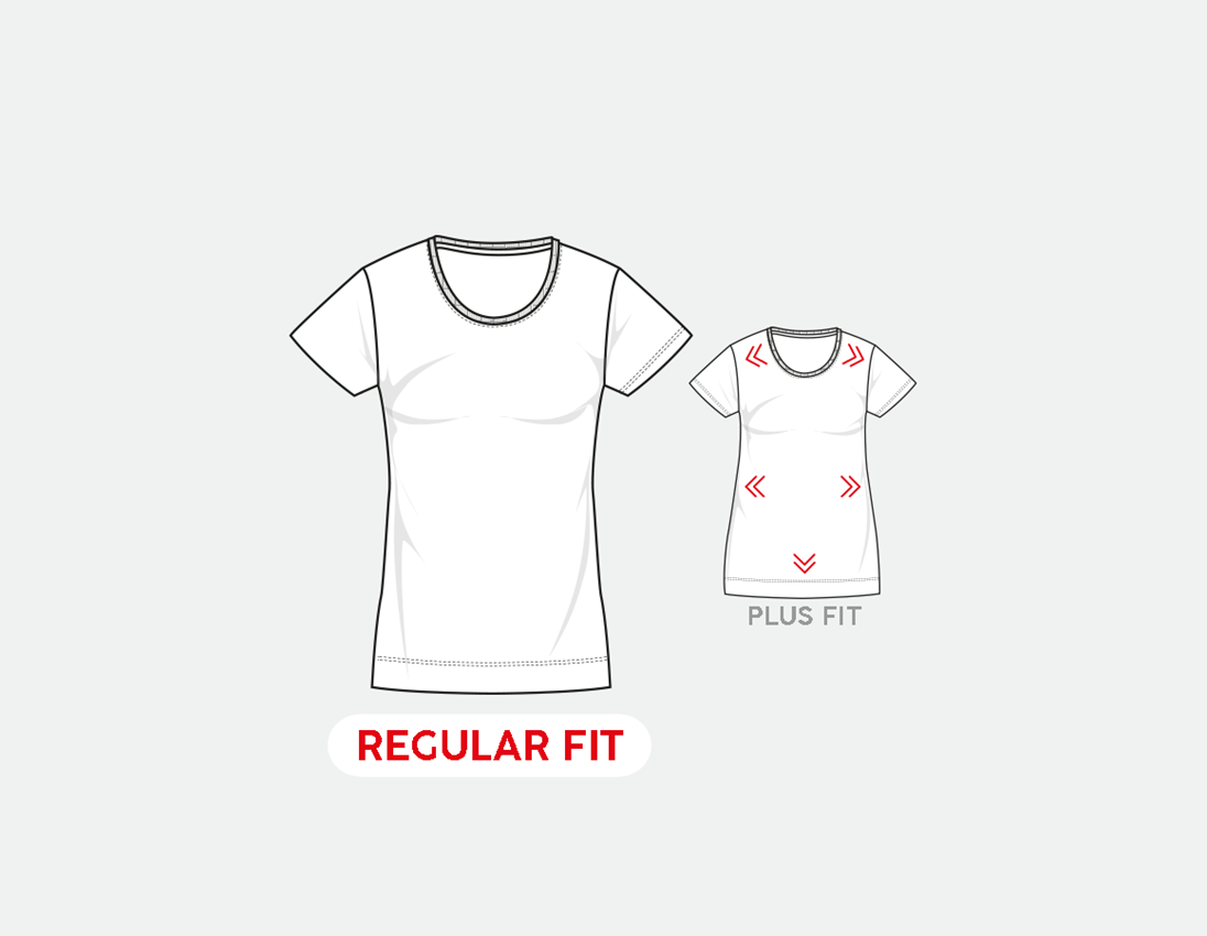 Emner: e.s. T-Shirt cotton stretch, damer + sort 2