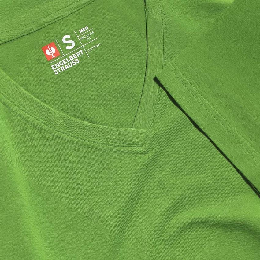 T-Shirts, Pullover & Skjorter: e.s. T-Shirt cotton slub V-Neck + havgrøn 2