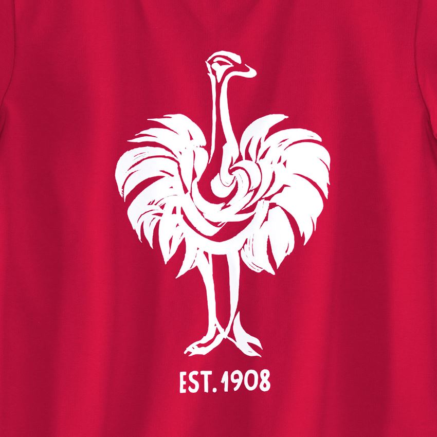 T-Shirts, Pullover & Skjorter: e.s. T-shirt 1908, børne + ildrød/hvid 2
