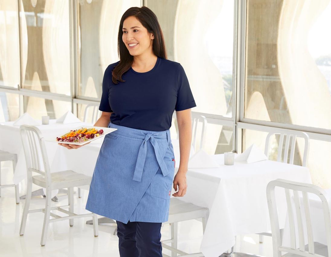 Shirts, Pullover & more: e.s. T-shirt cotton stretch, ladies', plus fit + navy