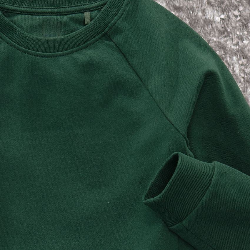 T-Shirts, Pullover & Skjorter: e.s. Sweatshirt cotton stretch, børne + grøn 2