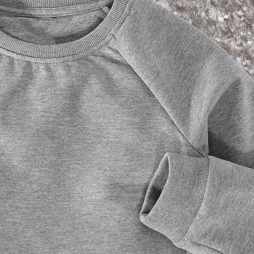 T-Shirts, Pullover & Skjorter: e.s. Sweatshirt cotton stretch, børne + gråmeleret 2