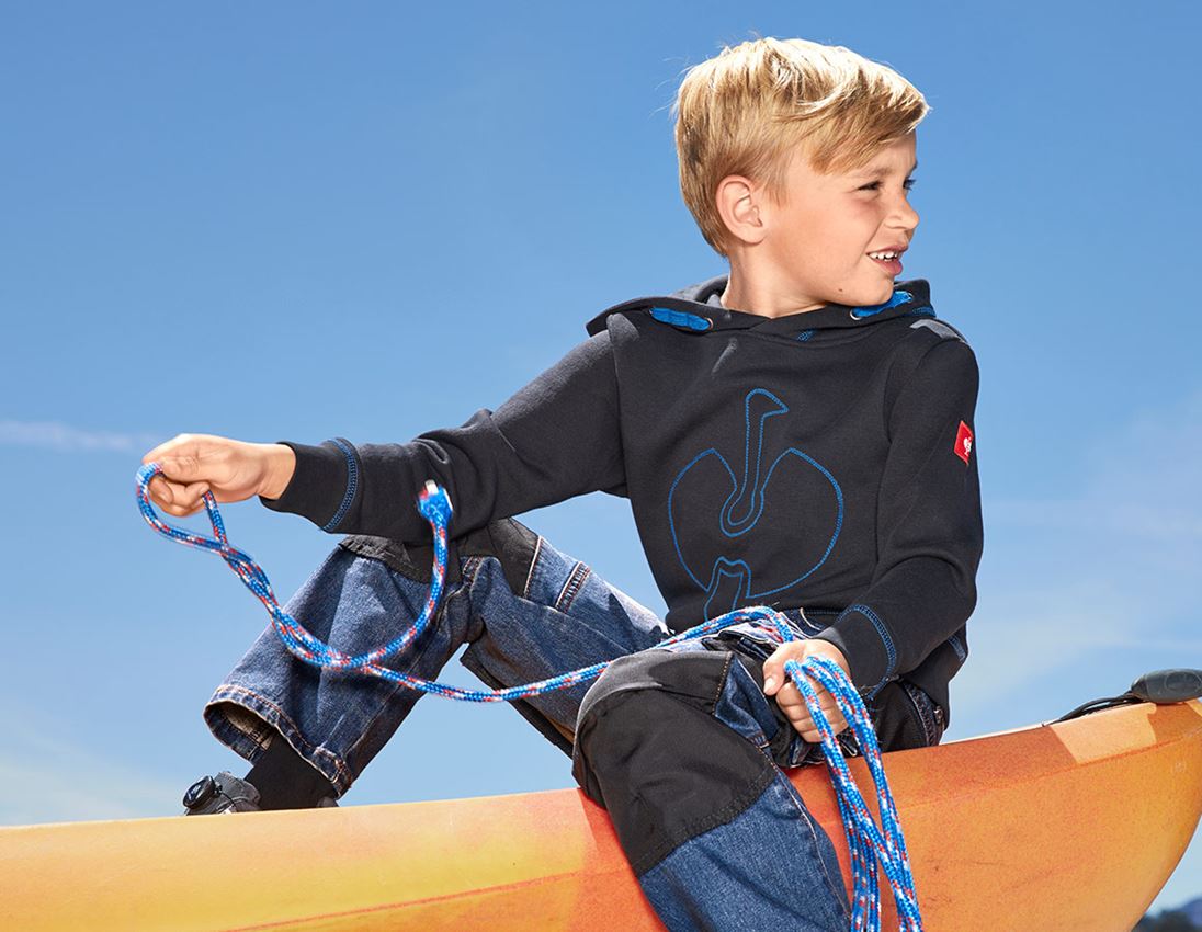 T-Shirts, Pullover & Skjorter: Hoody-Sweatshirt e.s.motion 2020, børne + grafit/ensianblå