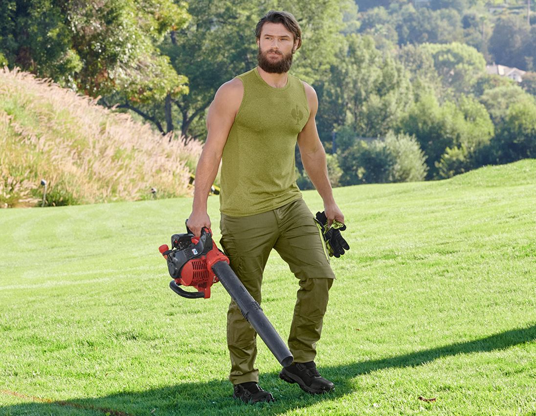 T-Shirts, Pullover & Skjorter: Atletik-shirt seamless e.s.trail + enebærgrøn melange 2