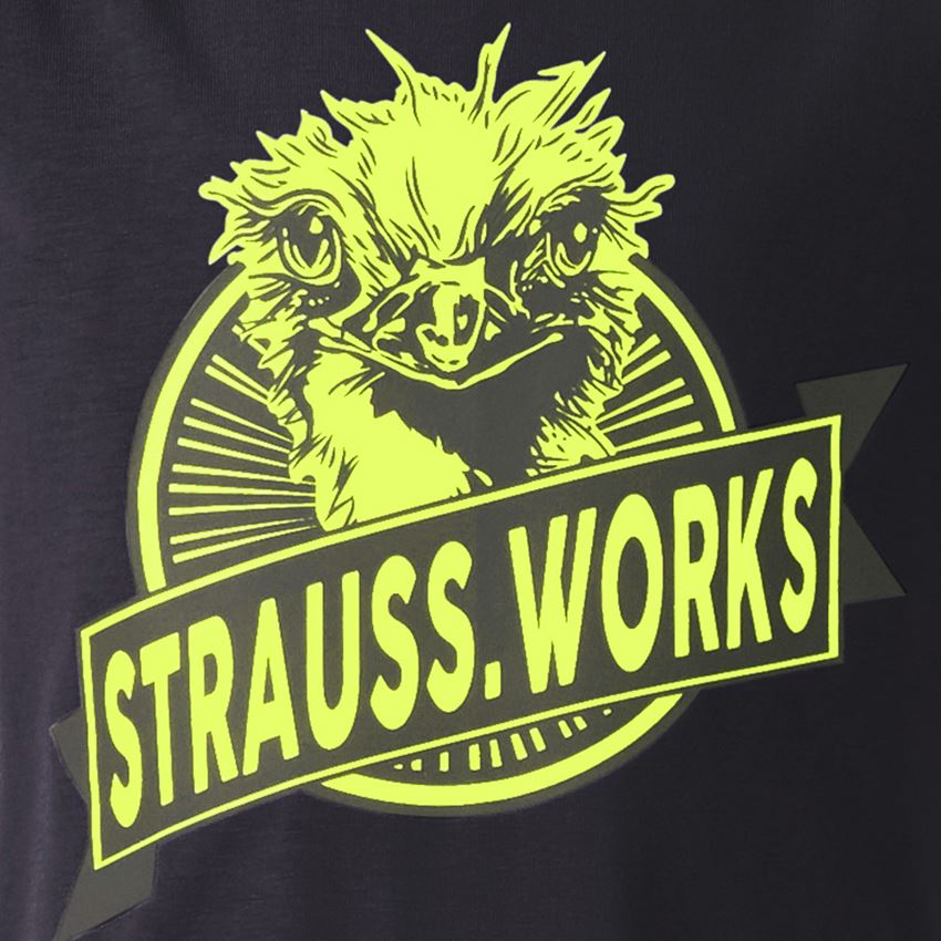 T-Shirts, Pullover & Skjorter: e.s. T-shirt strauss works, børne + sort/advarselsgul 2