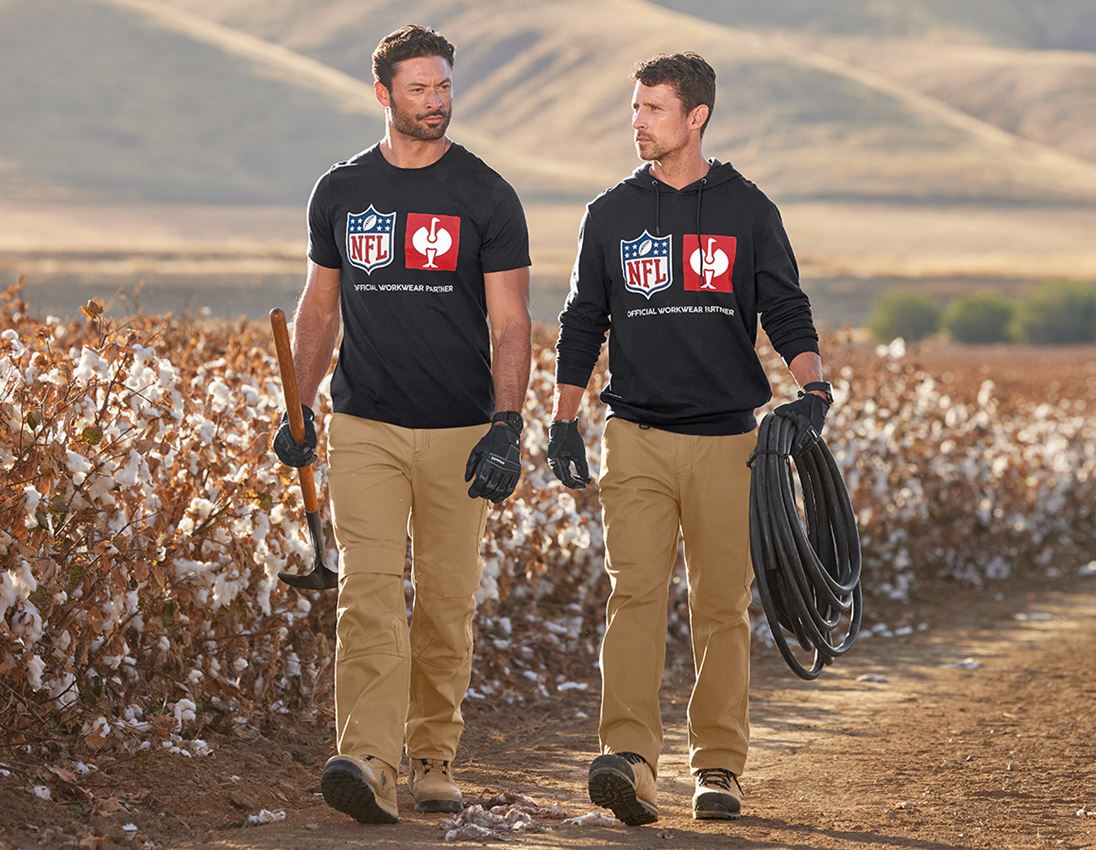 NFL X STRAUSS: NFL T-Shirt cotton + black 3