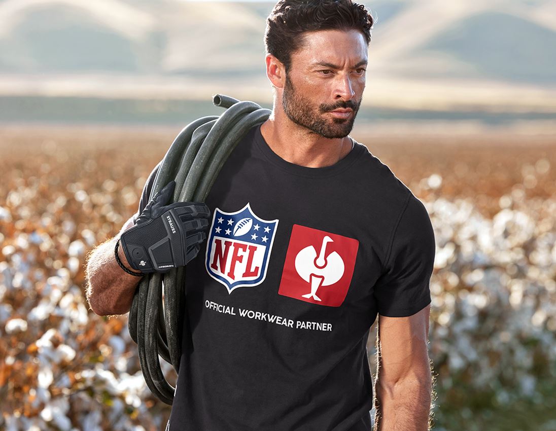 NFL X STRAUSS: NFL T-Shirt cotton + black 1
