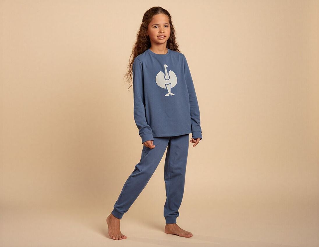 Tilbehør: e.s. langærmet pyjamas cotton stretch, børn + nordicblå 1