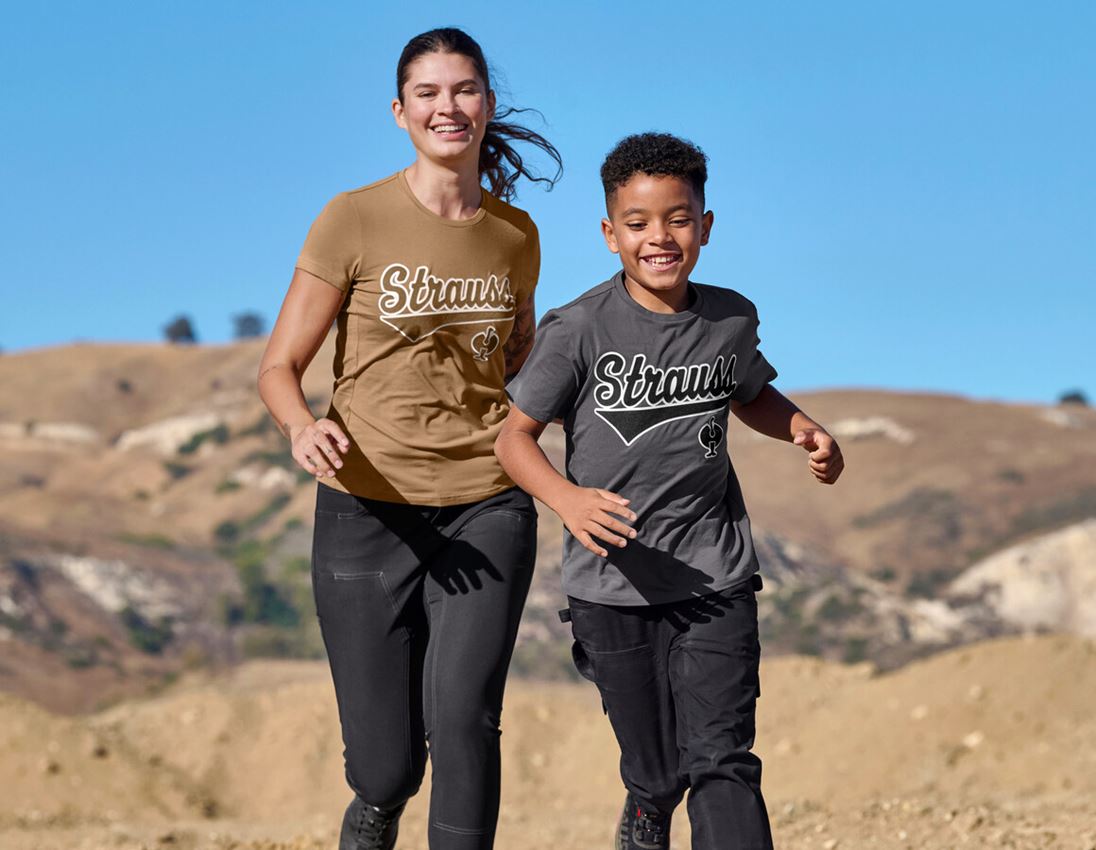 T-Shirts, Pullover & Skjorter: T-Shirt e.s.e:pic, damer + mandelbrun 2