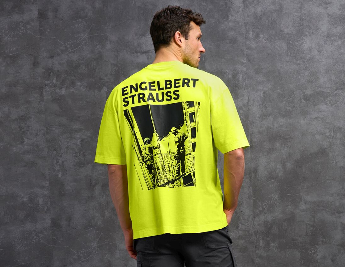 T-Shirts, Pullover & Skjorter: e.s. T-shirt neon + neongul vintage 1