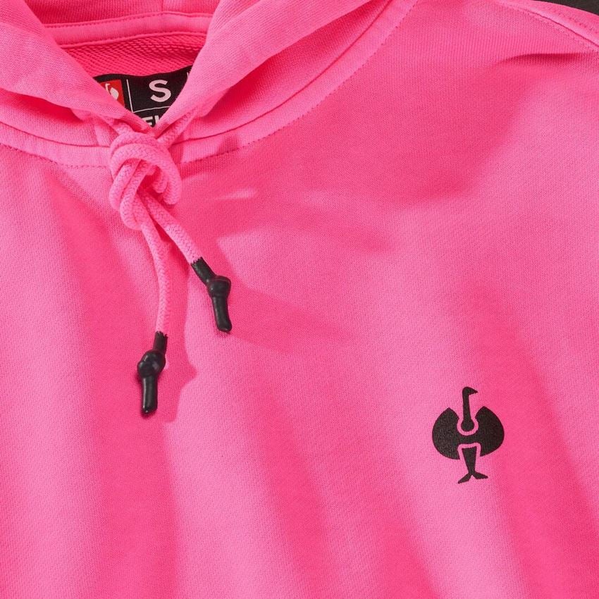 neon: e.s. Hoody-Sweatshirt neon, damer + neonpink vintage 2