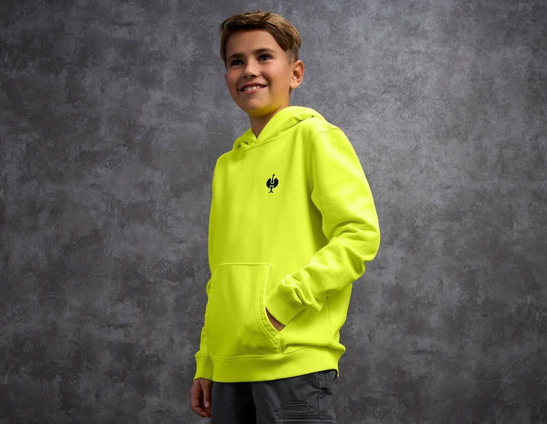 neon: e.s. Hoody-Sweatshirt neon, børne + neongul vintage