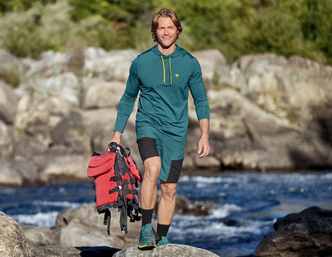 Clothing: Functional hoody-longsleeve UV e.s.trail + emeraldgreen/chromeyellow 3