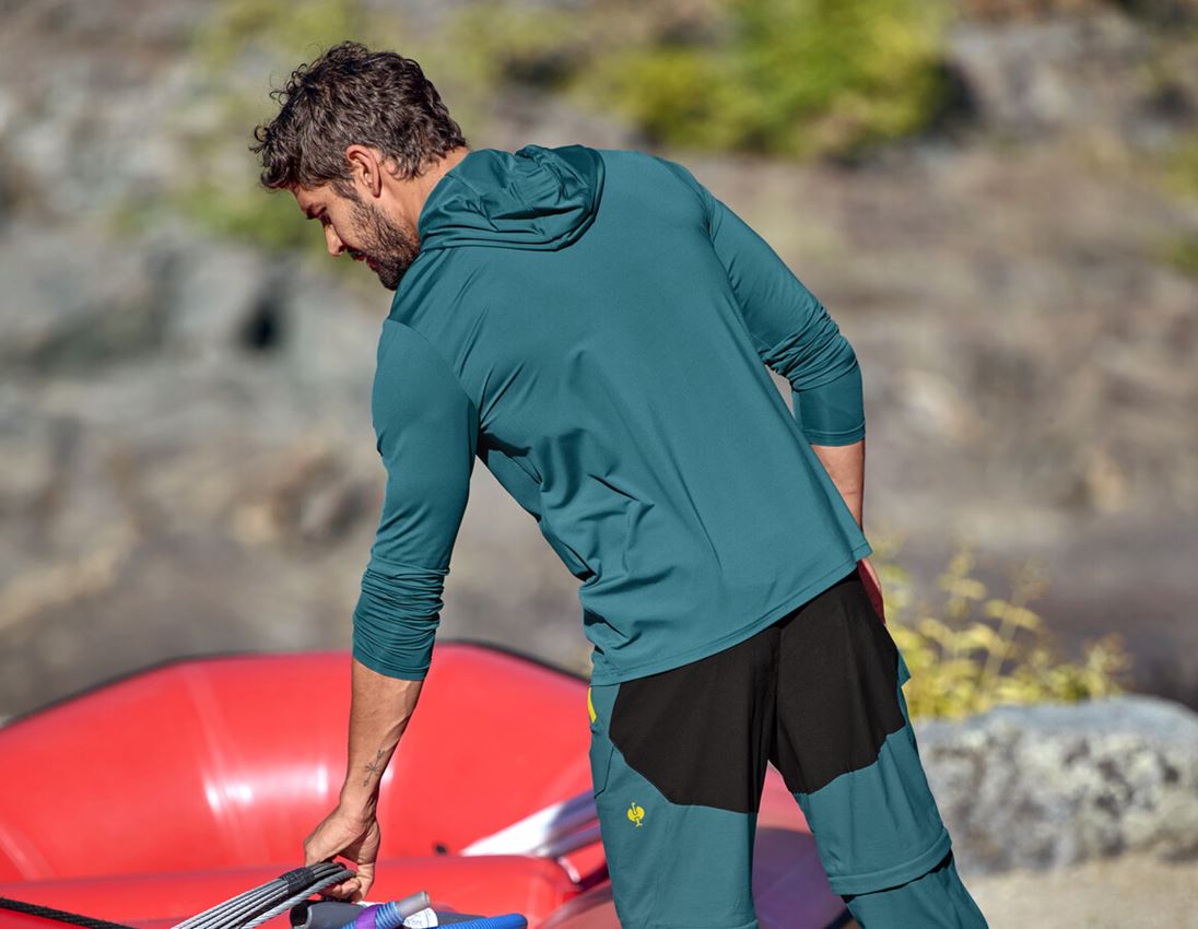 Clothing: Functional hoody-longsleeve UV e.s.trail + emeraldgreen/chromeyellow 2
