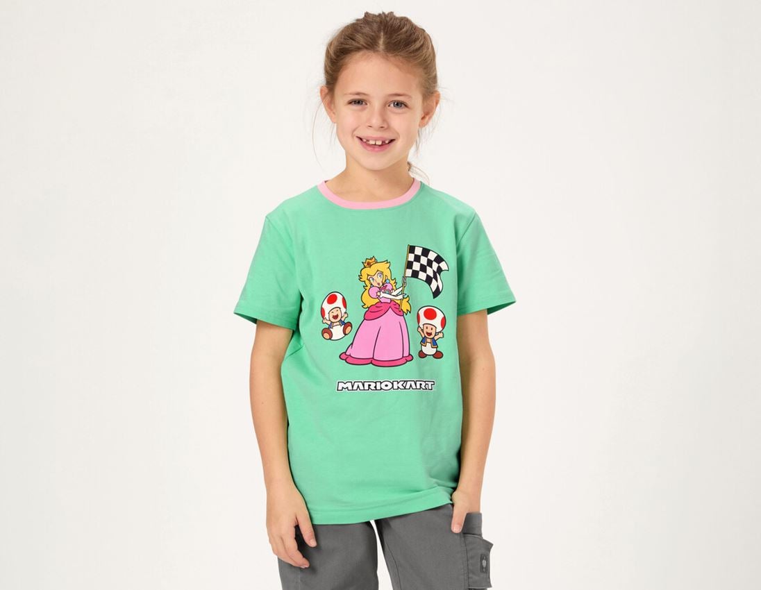Samarbejde: Mario Kart/Peach T-shirt, børne + cameogrøn