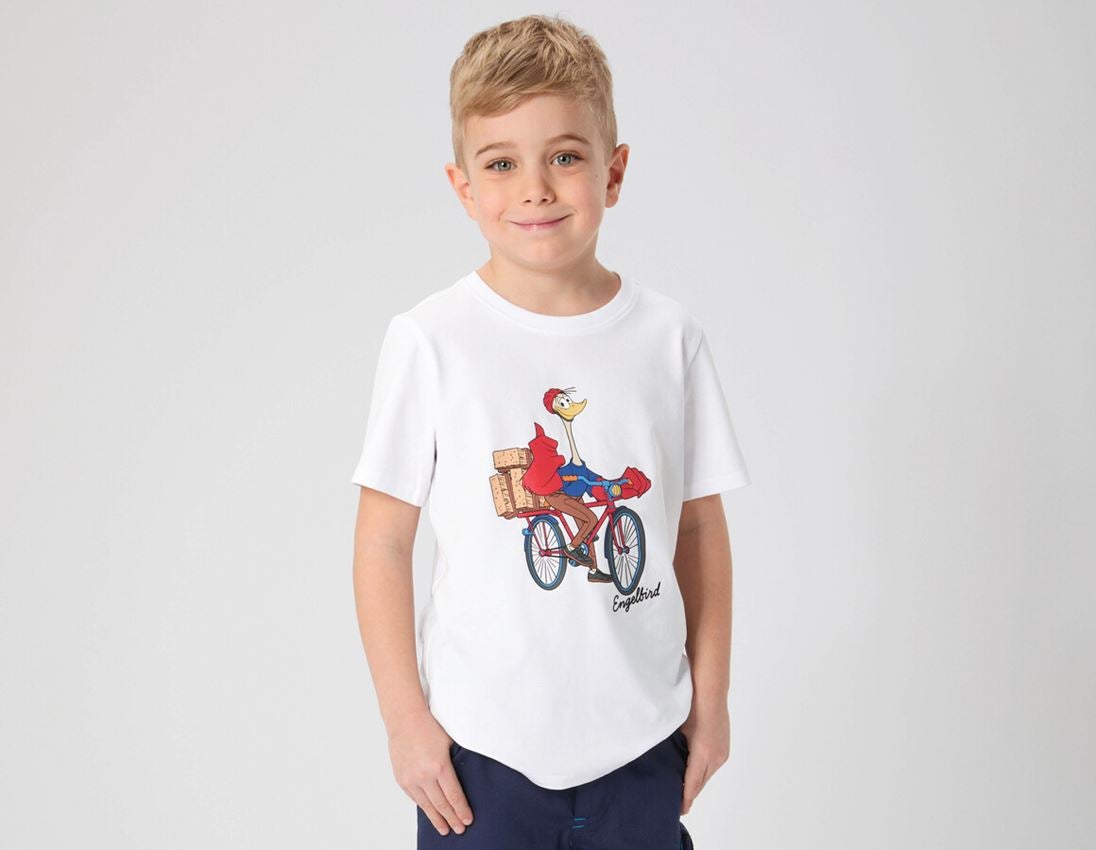 Shirts, Pullover & more: e.s. T-Shirt cotton stretch engelbird, children's + engelbird1/white