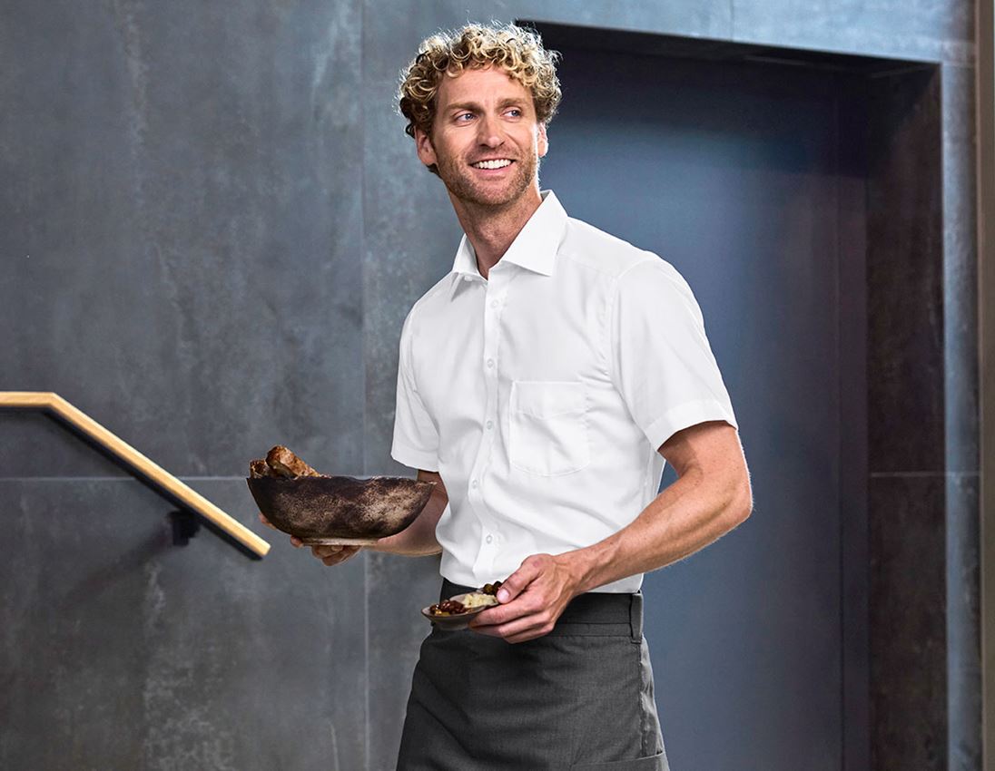 T-Shirts, Pullover & Skjorter: Business skjorte e.s.comfort, kortærmet + hvid