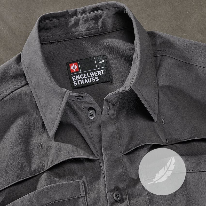 Beklædning: Arbejdsskjorter e.s.t:aktik, langærmet + karbongrå 2