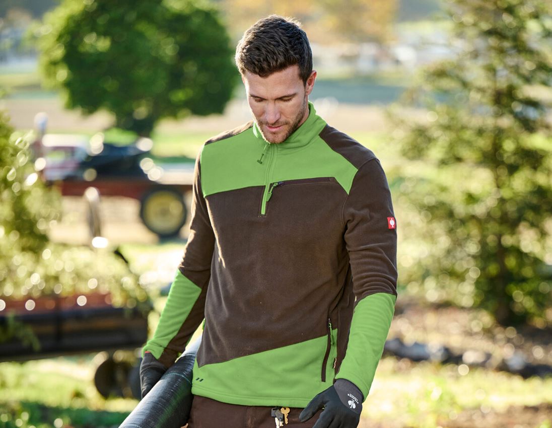 Shirts, Pullover & more: Fleece troyer e.s.motion 2020 + chestnut/seagreen