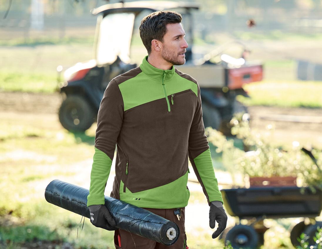 Shirts, Pullover & more: Fleece troyer e.s.motion 2020 + chestnut/seagreen 2