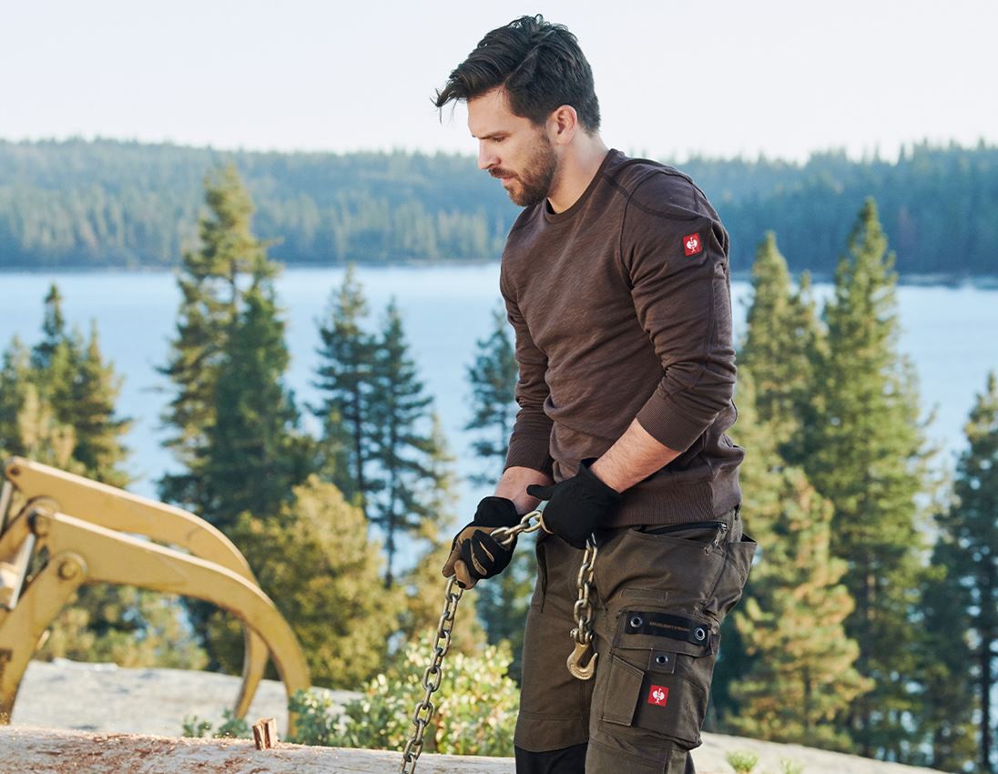 T-Shirts, Pullover & Skjorter: Sweatshirt cotton slub e.s.roughtough + bark 1