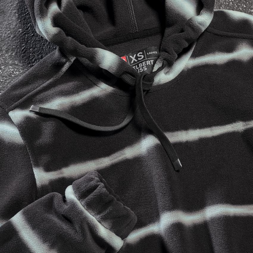 T-Shirts, Pullover & Skjorter: Fleece Hoody tie-dye e.s.motion ten, damer + oxidsort/magnetgrå 2