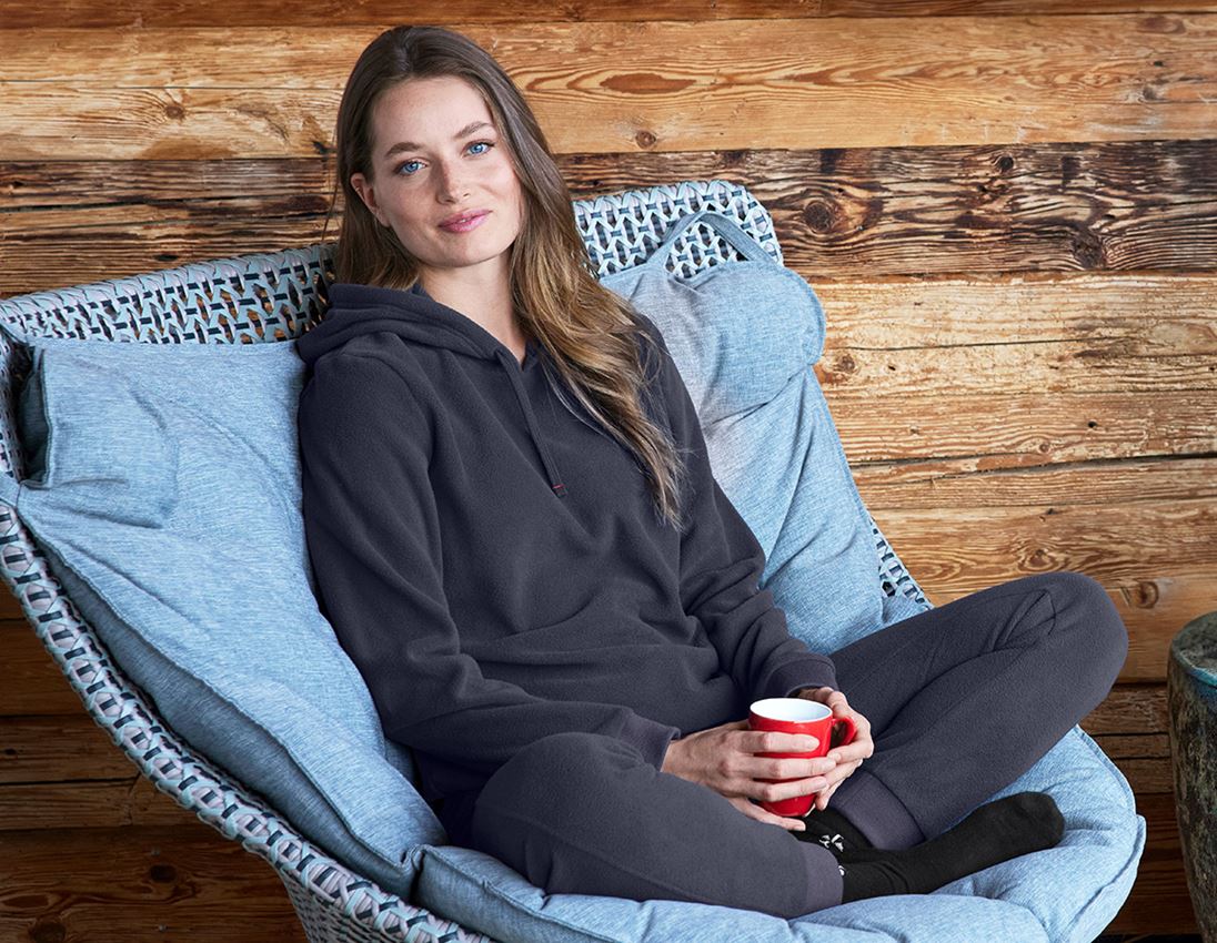 Accessories: e.s. Fleece Hoody, ladies' + navy 1