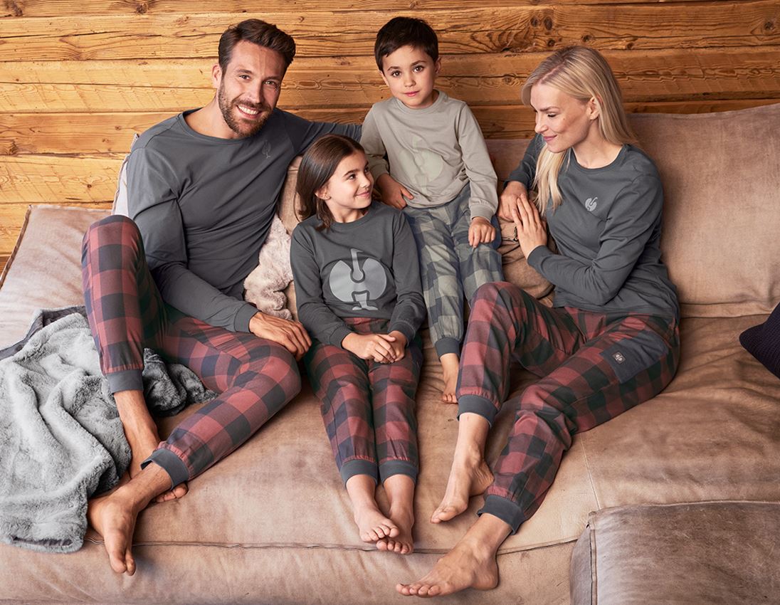 Tilbehør: e.s. Pyjamas, langærmet, damer + karbongrå 3