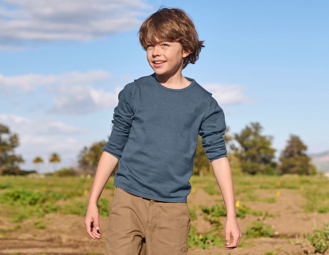 Topics: Knitted pullover e.s.iconic, children's + oxidblue