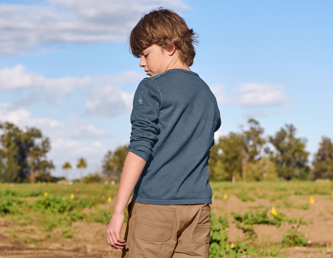 Topics: Knitted pullover e.s.iconic, children's + oxidblue 1