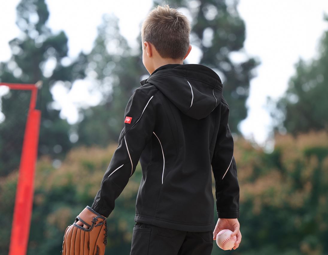 Jackets: Softshell jacket e.s.vision, children’s + black 2