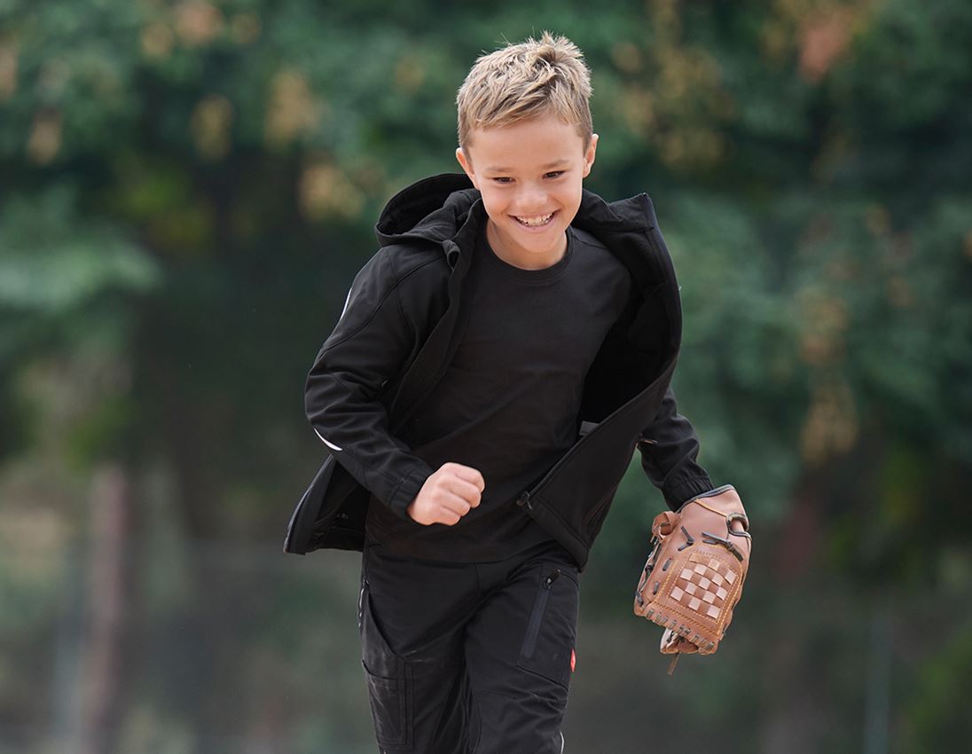 Jackets: Softshell jacket e.s.vision, children’s + black 4