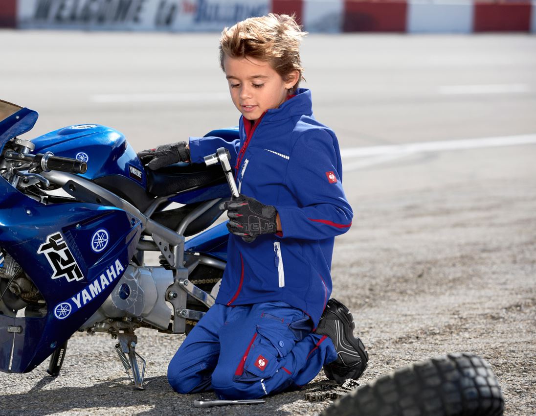 Jakker: Softshelljakke e.s.motion 2020, børn + kornblå/ildrød 1