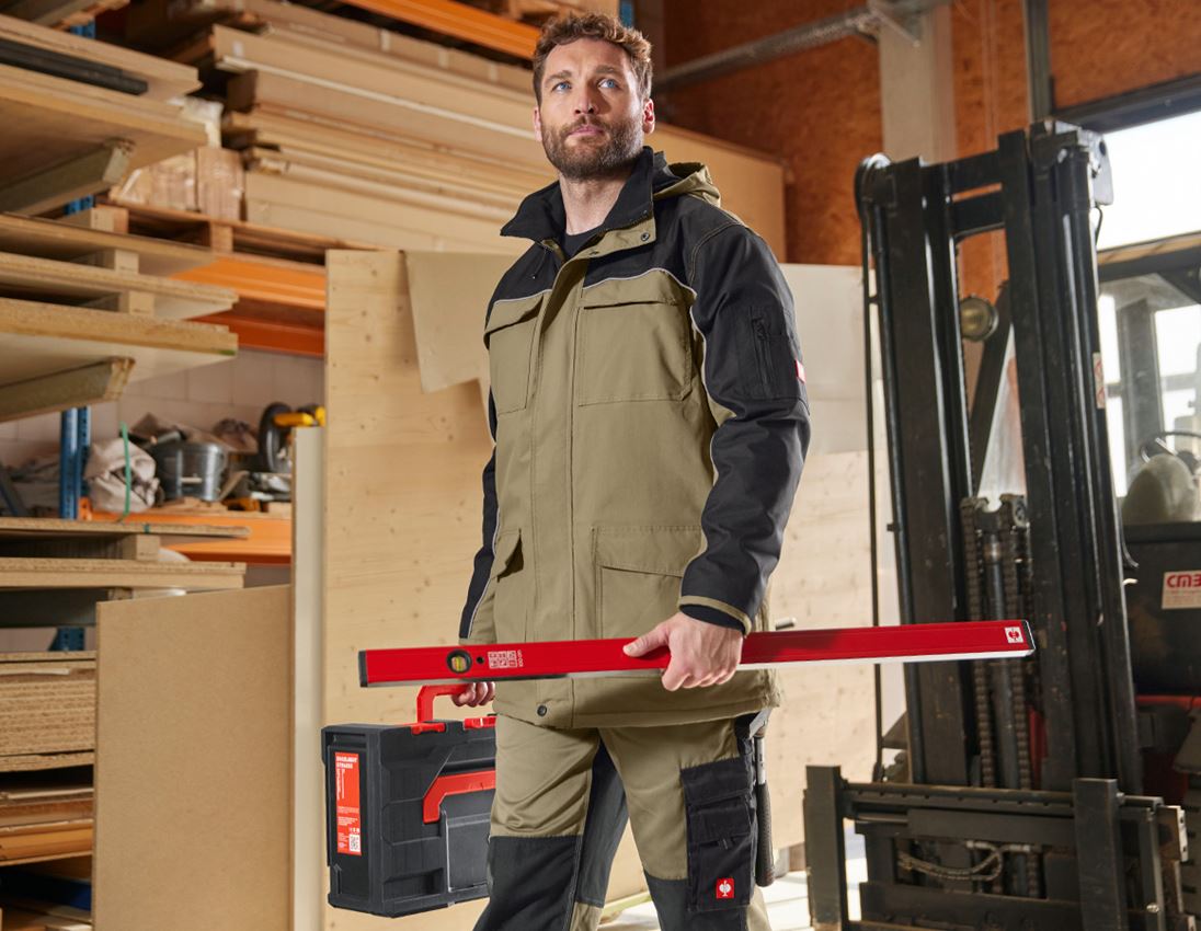Arbejdsjakker: Parka-jakke e.s.image + kaki/sort 1