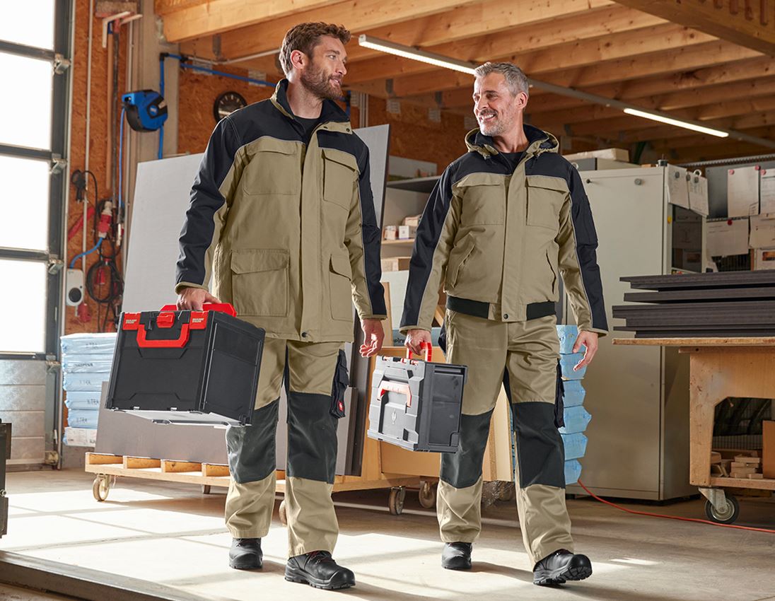 Arbejdsjakker: Parka-jakke e.s.image + kaki/sort 2