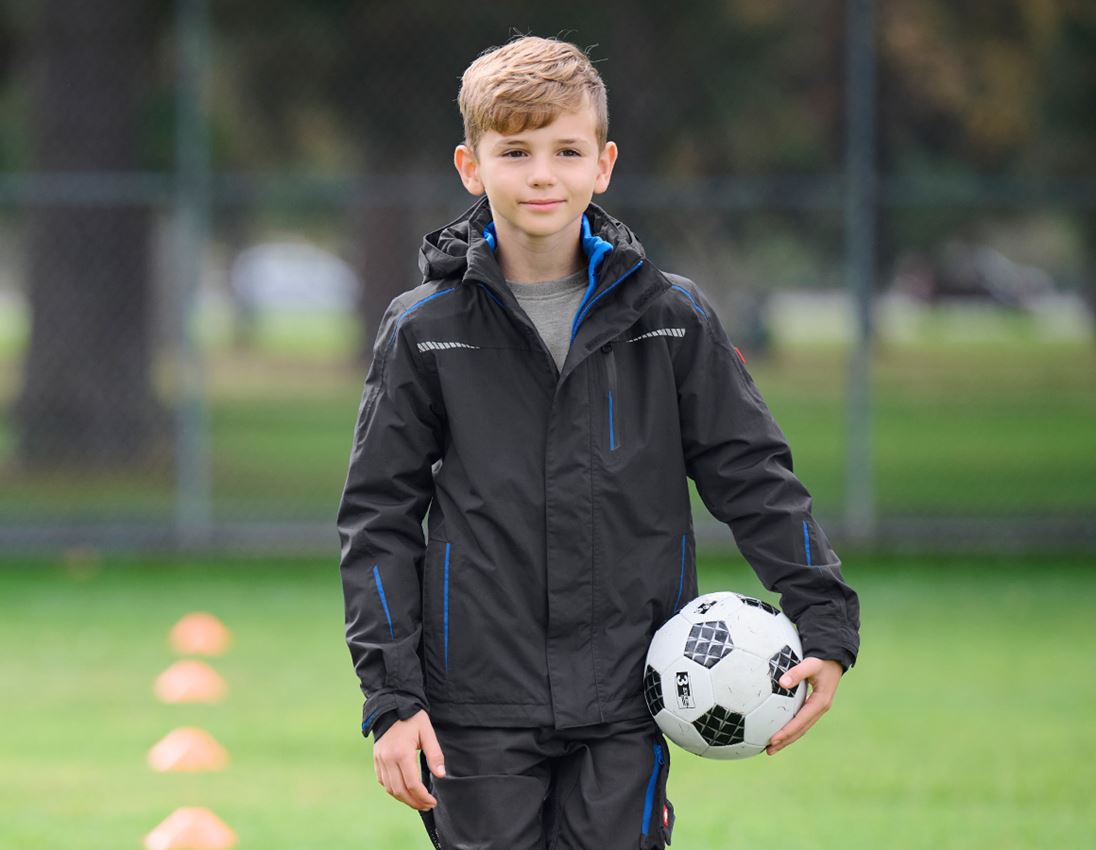 Jackets: 3 in 1 functional jacket e.s.motion 2020,  childr. + graphite/gentianblue