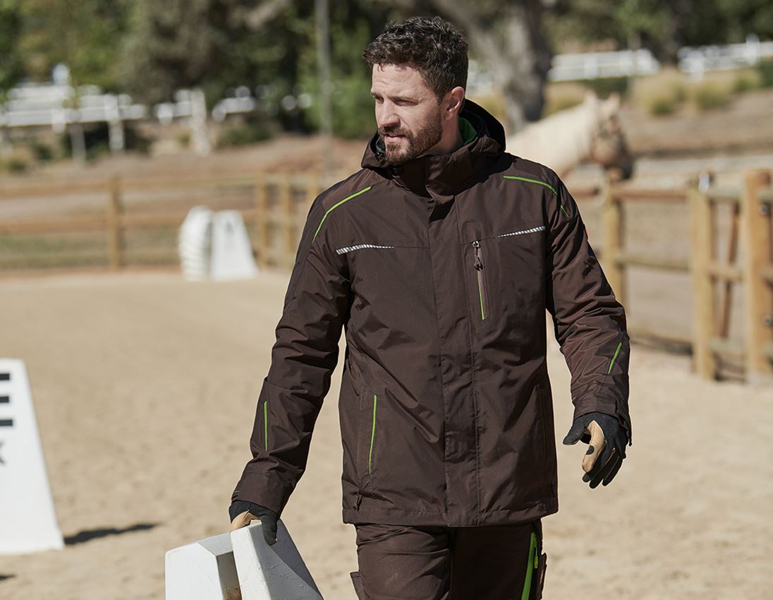 Work Jackets: 3 in 1 functional jacket e.s.motion 2020, men's + chestnut/seagreen