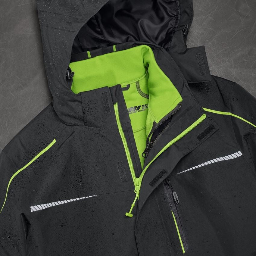 Work Jackets: 3 in 1 functional jacket e.s.motion 2020, men's + black/seagreen 2